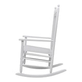 Chaise à bascule avec siège incurvé Blanc Bois