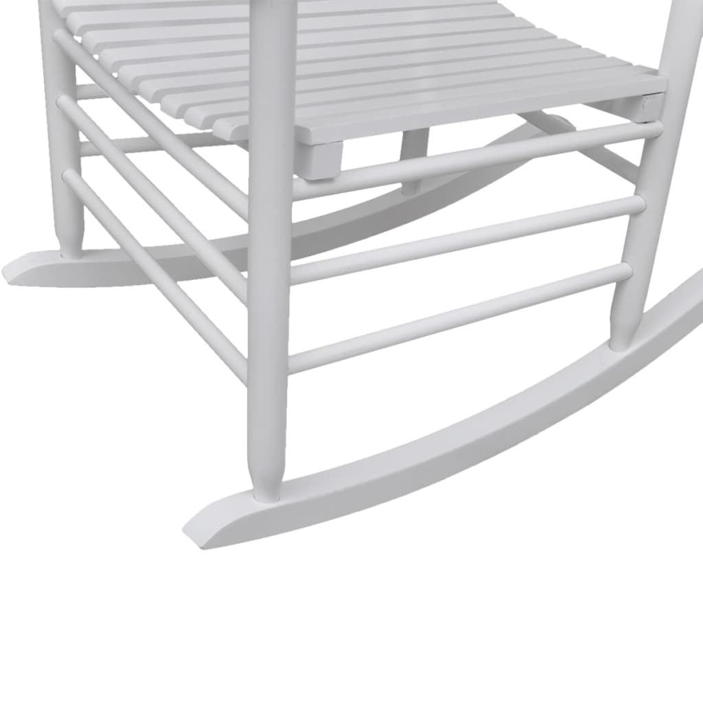 Chaise à bascule avec siège incurvé Blanc Bois