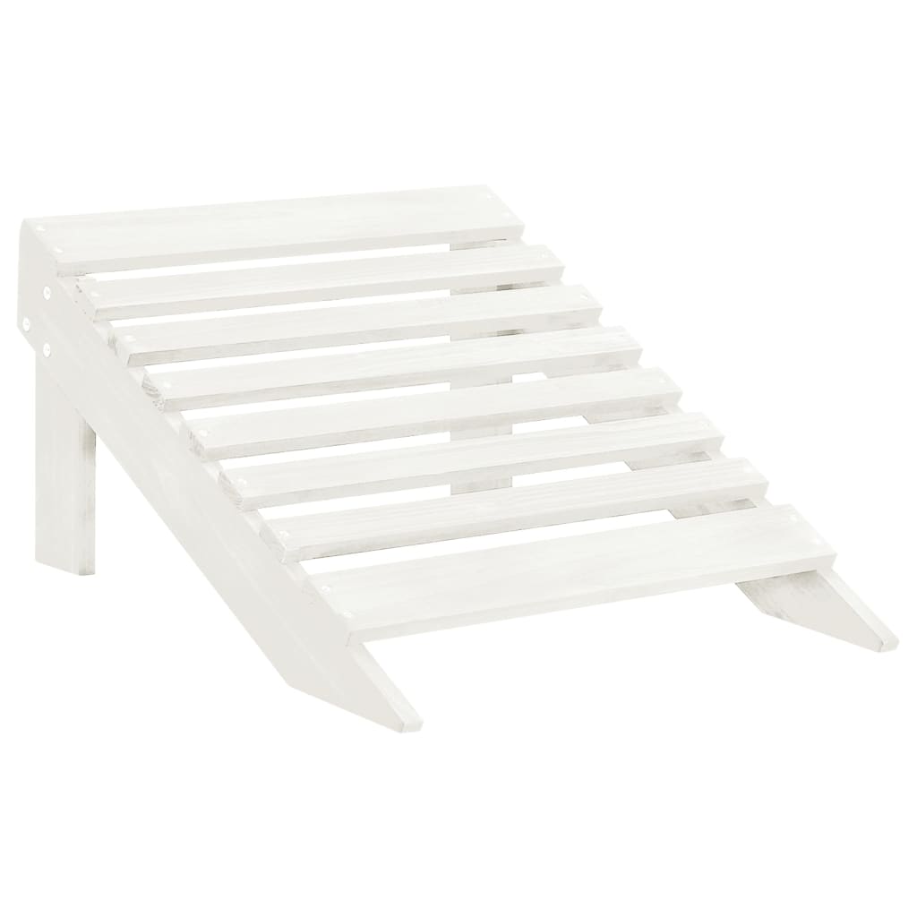 Chaise de jardin avec pouf Bois Blanc