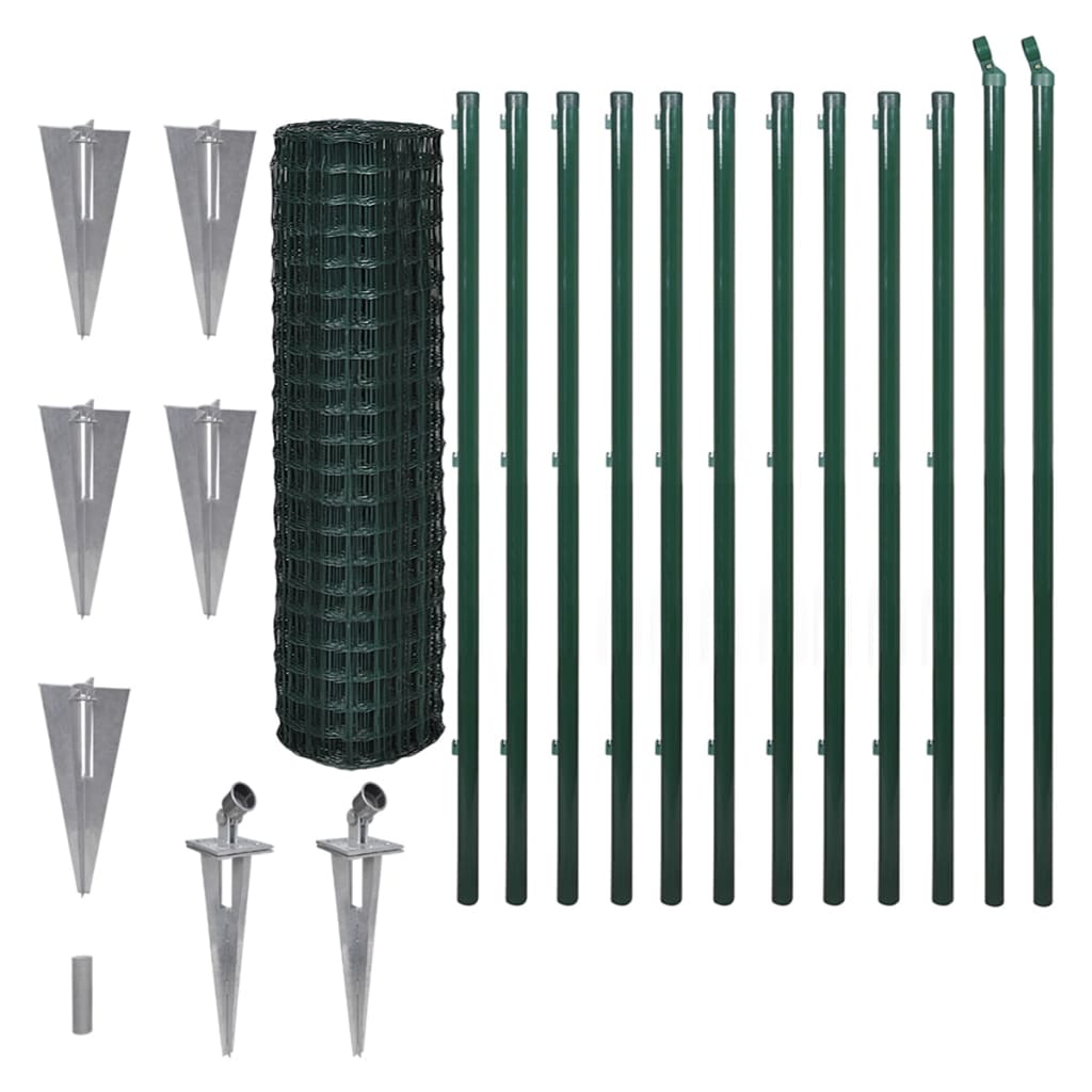 Euro Steel Fence 25 x 1.5 m Green