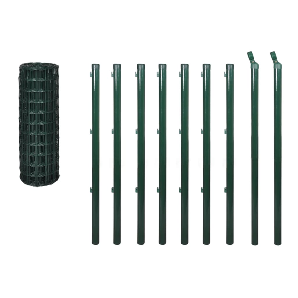 Euro steel fence 10x1.5 m green