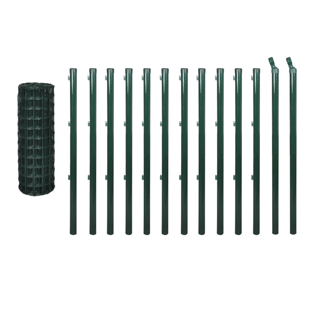 Euro Steel Fence 25x0.8 m Green