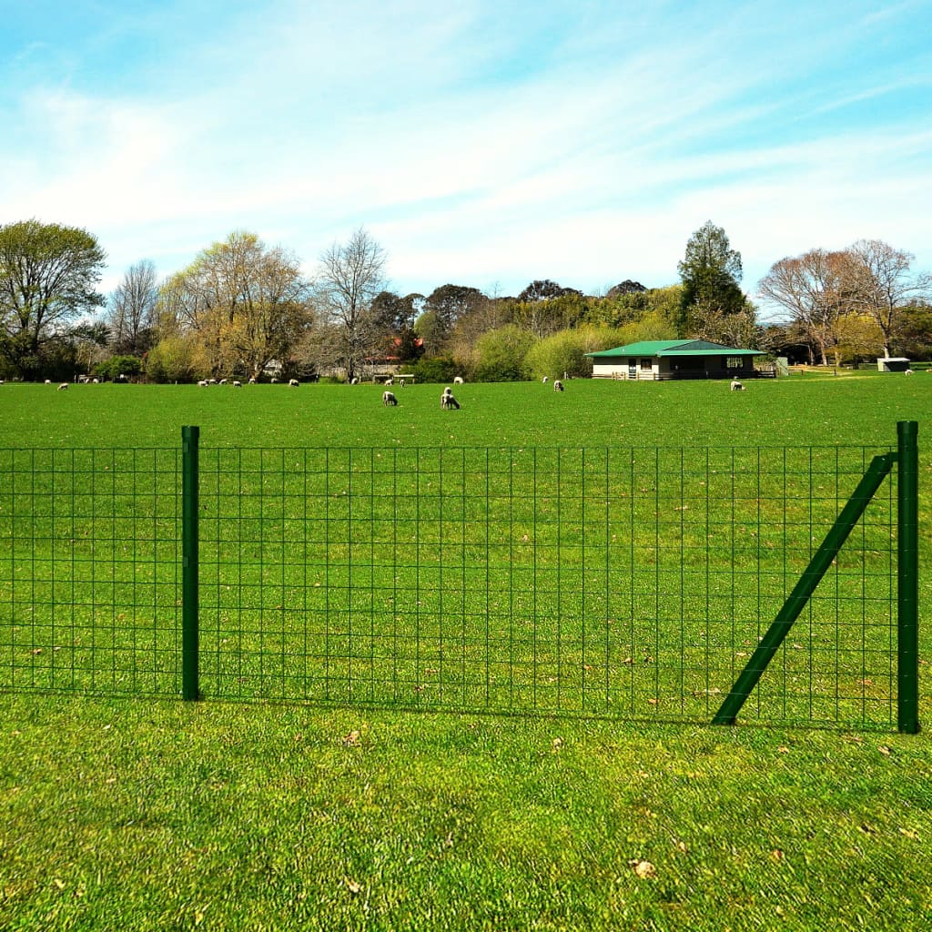 Euro Steel Fence 25x0.8 m Green