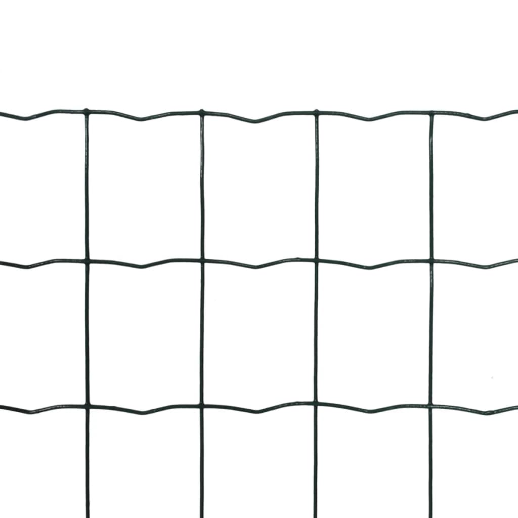 Eurozaun Stahl 25 x 0,8 m Grün