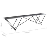 Klappbarer Leimtisch aus MDF und Aluminium 300 x 60 x 78 cm