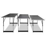 Table à coller 3 pcs pliable Hauteur réglable