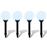 4pcs 15cm LED Path Lights with Ground Stake