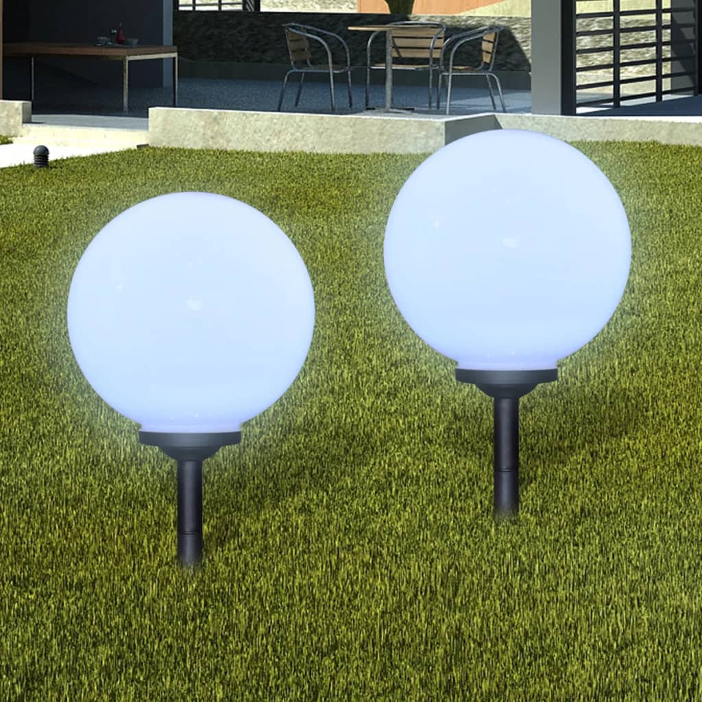 2pcs 30cm LED Path Lights with Ground Stake