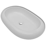 Lavabo en forme ovale Céramique 63 x 42 cm Blanc