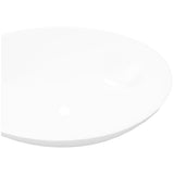 Lavabo en forme ovale Céramique 40 x 33 cm Blanc