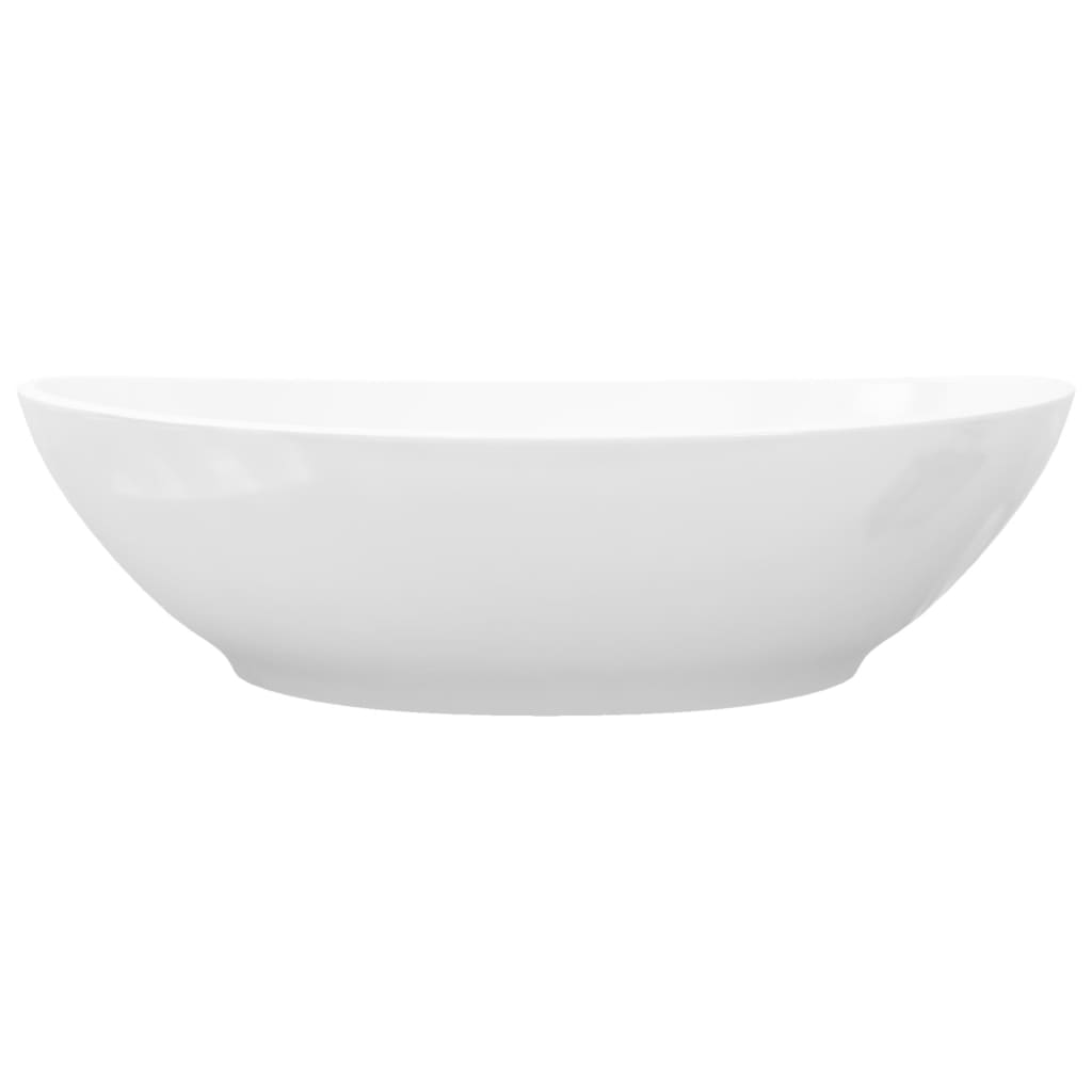 Lavabo en forme ovale Céramique 40 x 33 cm Blanc