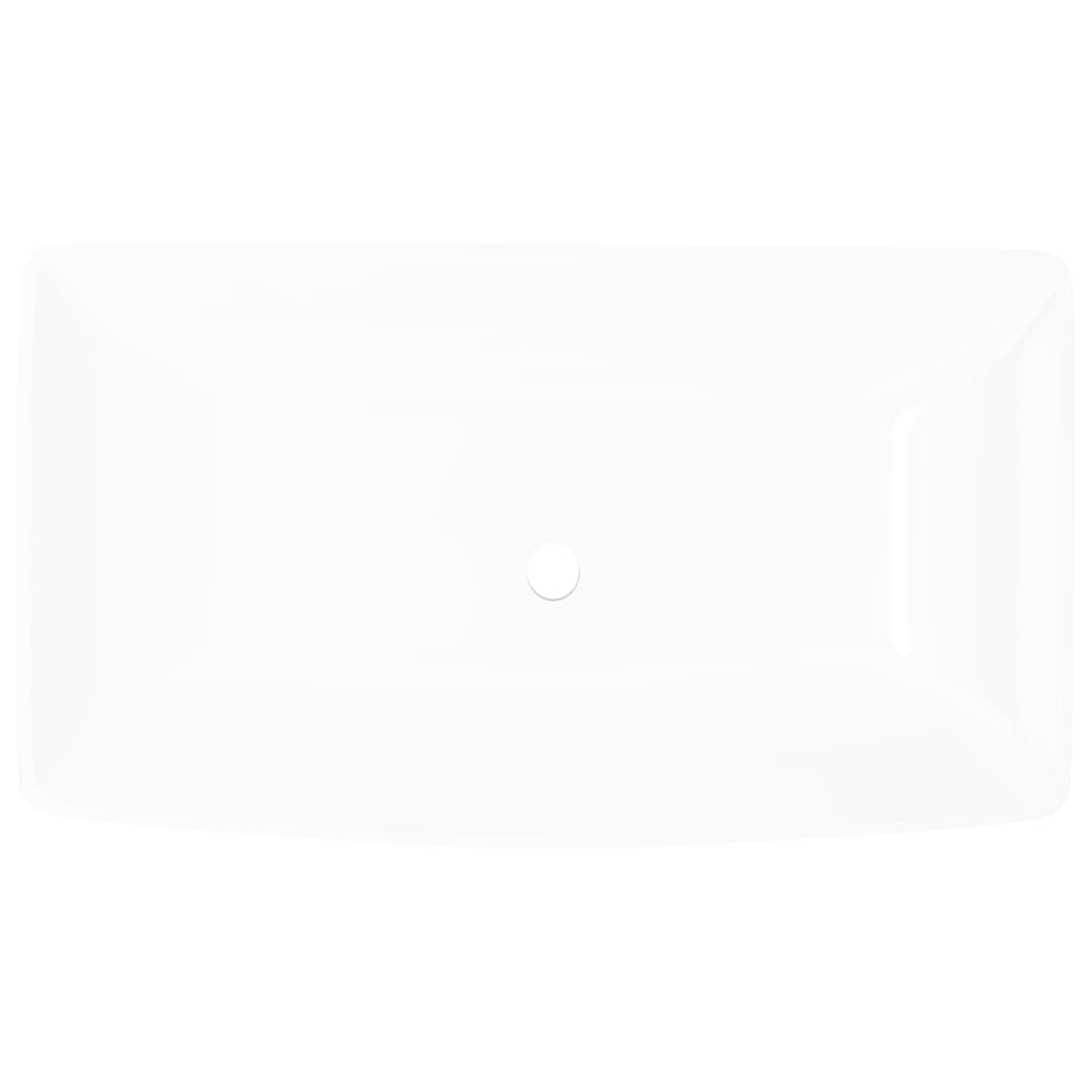 Lavabo rectangulaire Céramique Blanc 71 x 39 cm