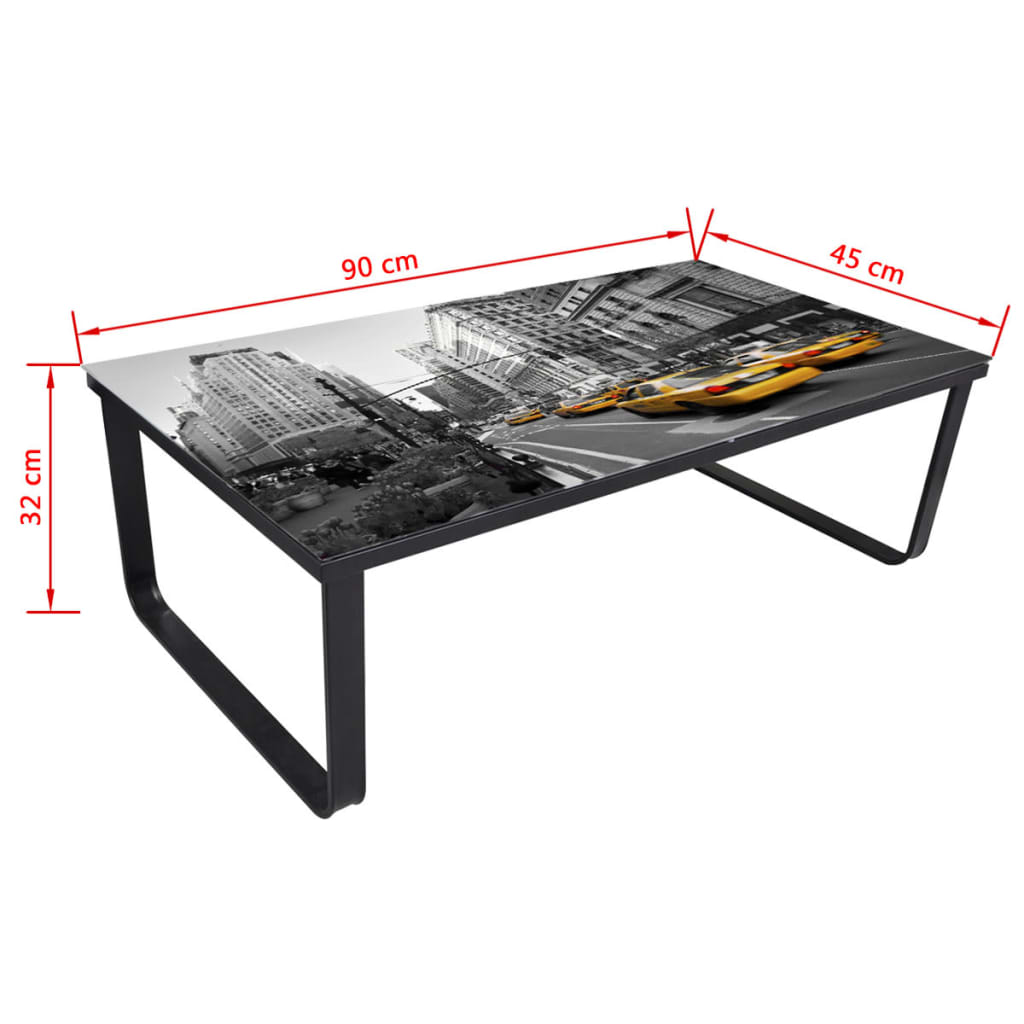 Table basse avec dessus de table rectangulaire