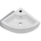 Lavabo avec trou de trop-plein 45x32x12,5 cm Blanc