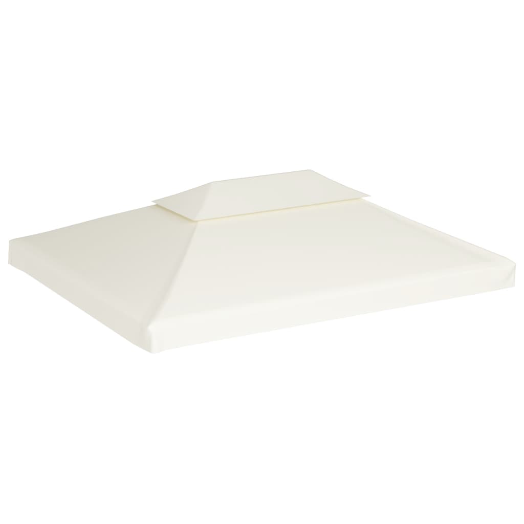 Recouvrement de remplacement d'auvent 310 g/m² Blanc crème 3x4m