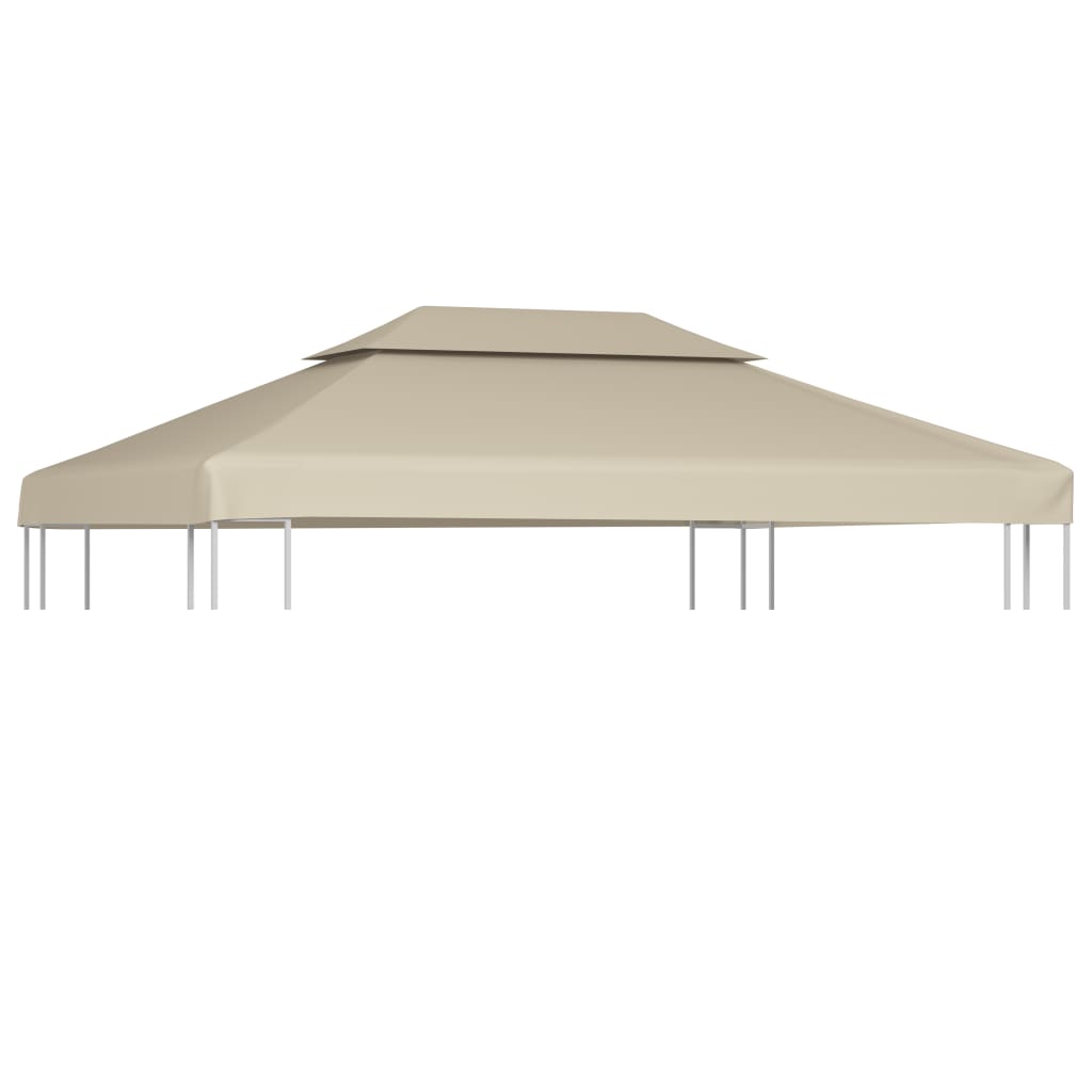 Recouvrement de remplacement d'auvent 310 g/m² Beige 3 x 4 m