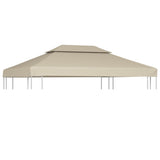 Recouvrement de remplacement d'auvent 310 g/m² Beige 3 x 4 m