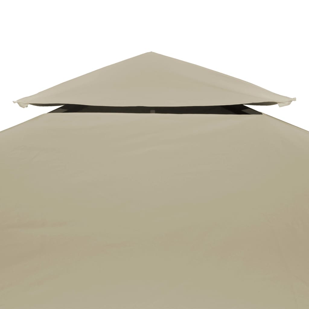 Recouvrement de remplacement d'auvent 310 g/m² Beige 3 x 4 m