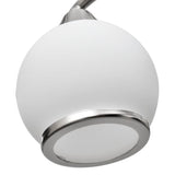 Ceiling light with glass shade on wavy track