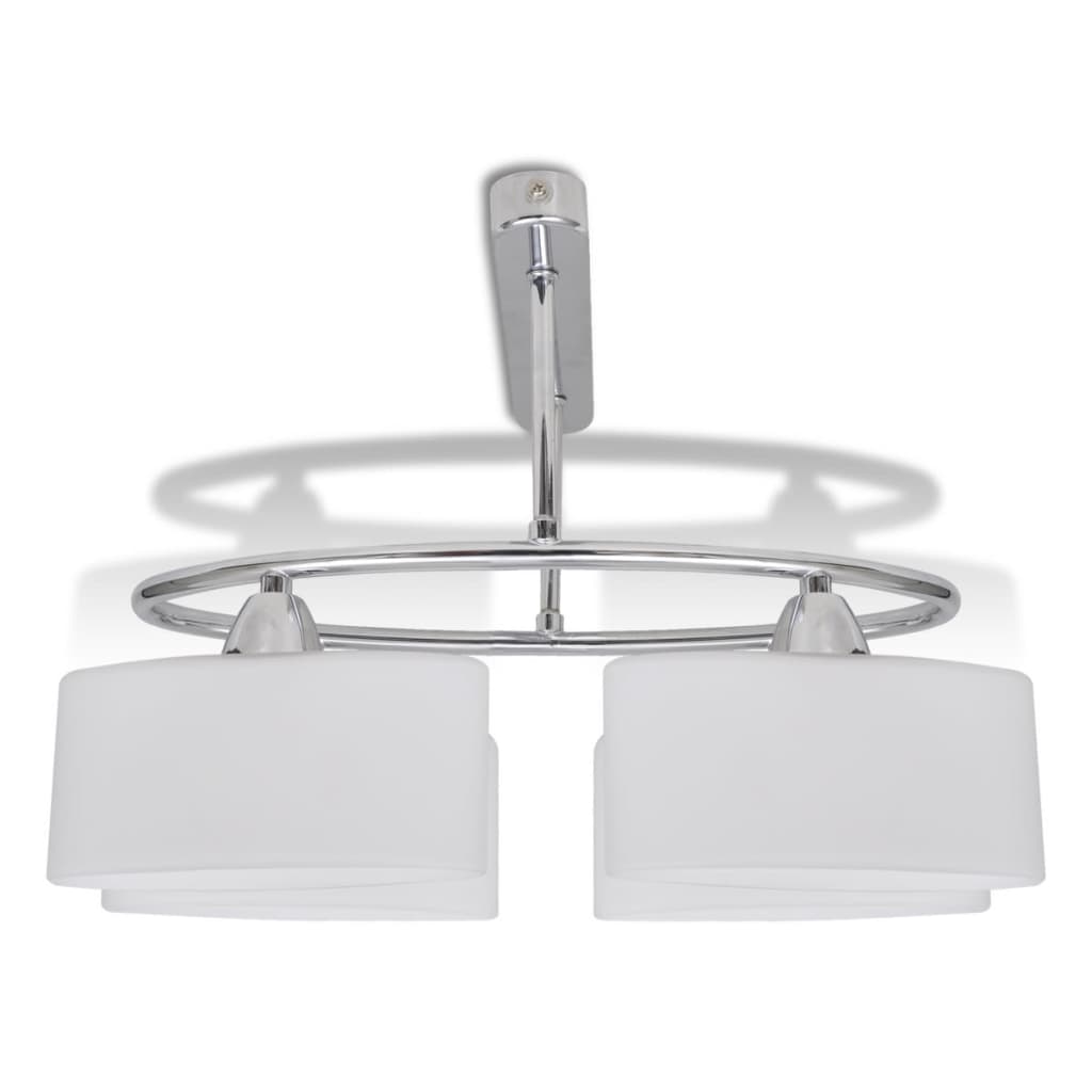 Ceiling light with glass shade for 4 E14 bulbs