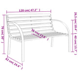 Banc de jardin 120 cm Bois et fer