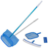 Pool maintenance kit with telescopic handle and brush