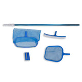 Pool maintenance kit with telescopic handle and brush