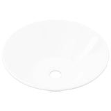 Lavabo de salle de bain en porcelaine Blanc