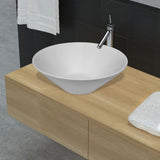 Lavabo de salle de bain en porcelaine Blanc