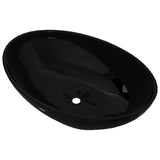 Lavabo ovale Céramique 40 x 33 cm Noir