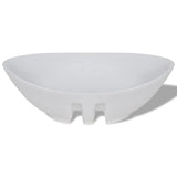 Lavabo ovale en céramique avec trop plein 59 x 38,5 cm