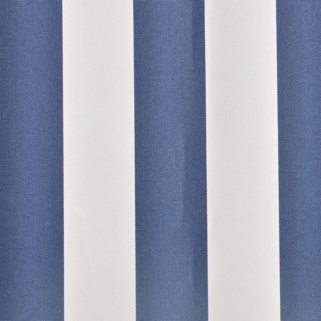 Toit d'auvent toile bleu et blanc 3 x 2,5 m (cadre non inclus)