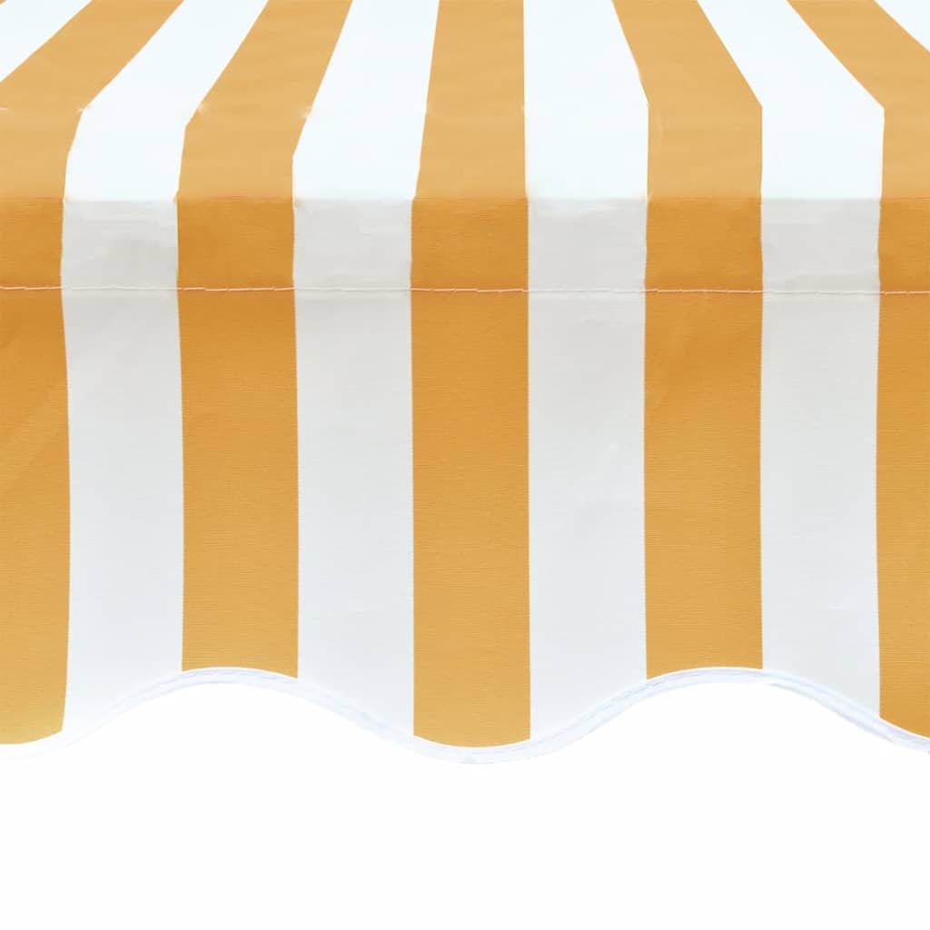 Tissu d'auvent Jaune tournesol/blanc 4 x 3 m (cadre non inclus)