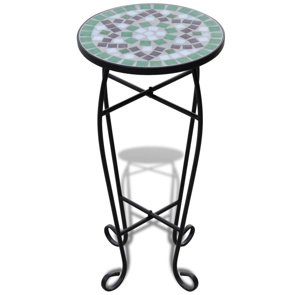 Table d'appoint Mosaïque Vert et blanc