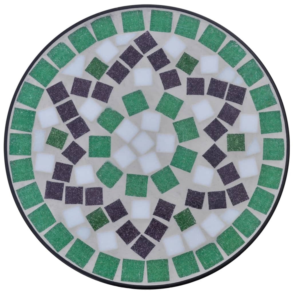 Table d'appoint Mosaïque Vert et blanc