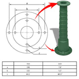 Support en fonte pour pompe à eau manuelle de jardin