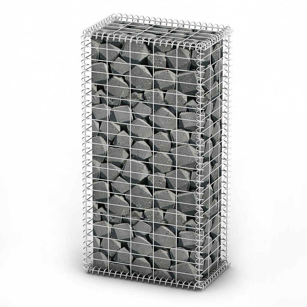 Gabion basket with lid Galvanized wire 100x50x30 cm