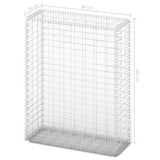 Panier de gabion avec couvercle Fil galvanisé 100 x 80 x 30 cm