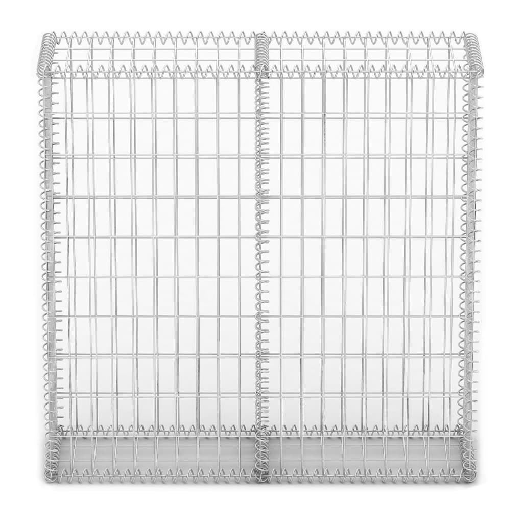 Gabion basket with lid Galvanized wire 100x100x30 cm