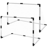 Kids Mini Football Goal Set Post and Net 2pcs 91.5x48x61cm