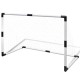 Kids Mini Football Goal Set Post and Net 2pcs 91.5x48x61cm