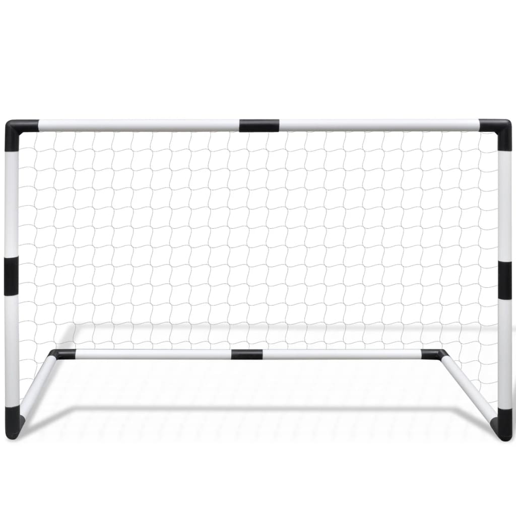 Kids Mini Football Goal Set Post and Net 2pcs 91.5x48x61cm