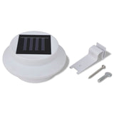 6pcs Solar Lights for Fence Gutter White