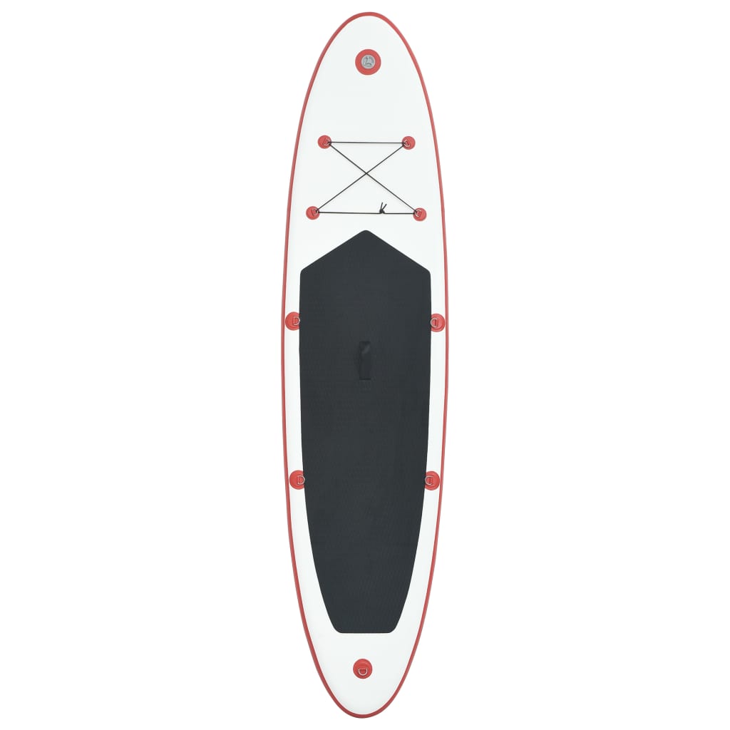 Red and White Inflatable SUP Board Set