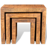 Nesting table 3 pcs Solid mango wood