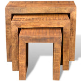 Nesting table 3 pcs Solid mango wood