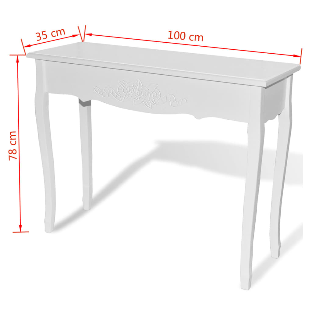 Table de console et coiffeuse Blanc