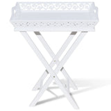 Table d'appoint avec plateau Blanc