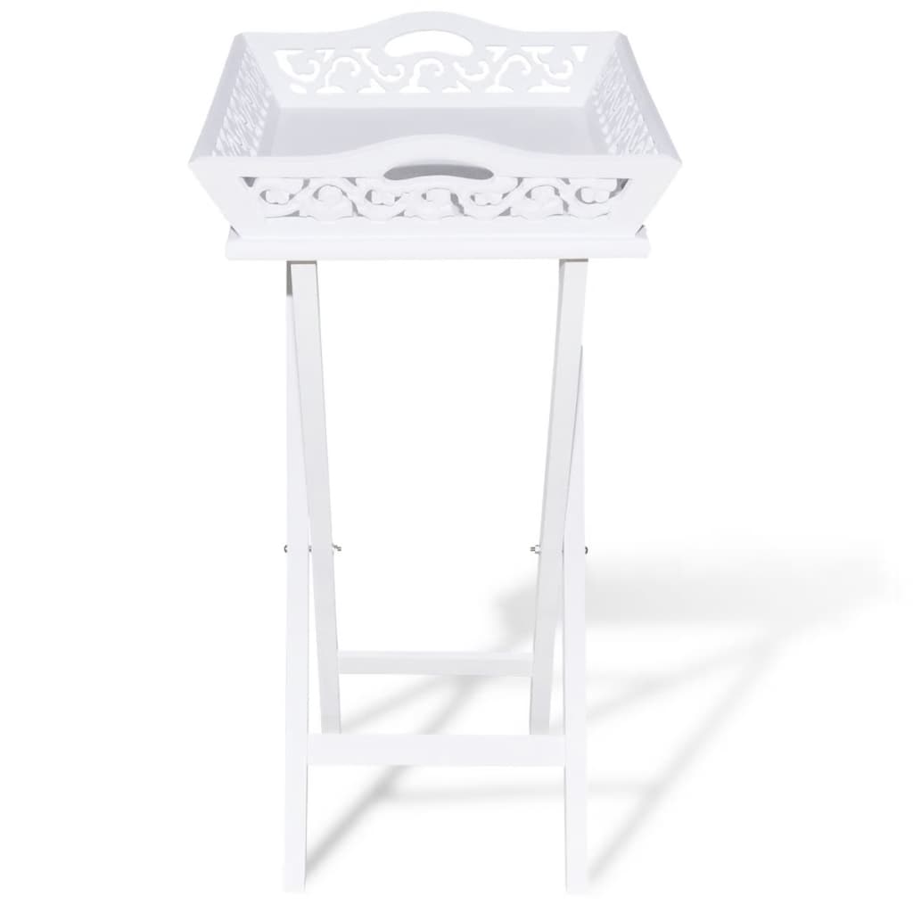 Table d'appoint avec plateau Blanc