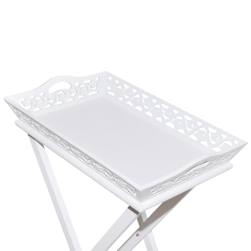 Table d'appoint avec plateau Blanc